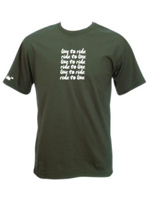 live to ride olive short sleeved t-shirt